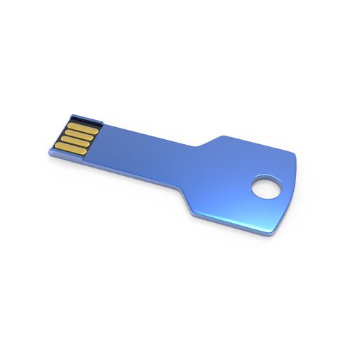 USB Stick Alu Key Blue, 64 GB Premium