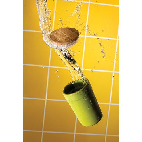 Mug 300ml en PP recyclé GRS avec couvercle en bambou Mug 300ml en PP recyclé GRS avec couvercle en bambou