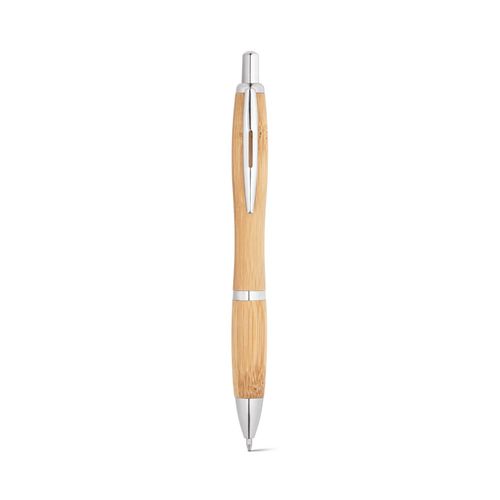 NICOLE. Bamboo ball pen with clip and metal trim NICOLE. Bamboo ball pen with clip and metal trim