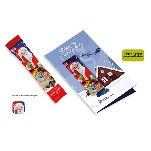 Christmas Card with chocolate lollipop, chocolate lollipop Christmas Christmas Card with chocolate lollipop, chocolate lollipop Christmas