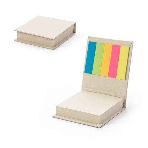 KAIRON. 2-in-1 office set, made from 100% recycled paper, with 6 sticky notepads KAIRON. 2-in-1 office set, made from 100% recycled paper, with 6 sticky notepads