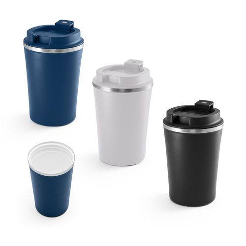 PHELPS CERAMIC. Taza de viaje de acero inoxidable con acabado interior de cerámica de 470 ml PHELPS CERAMIC. Taza de viaje de acero inoxidable con acabado interior de cerámica de 470 ml