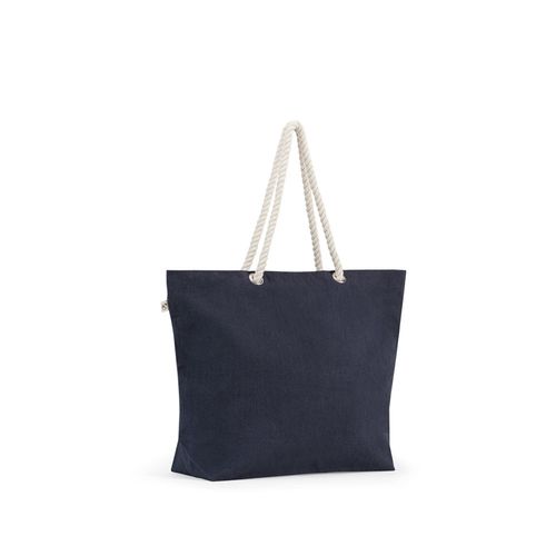 ATHENS. Beach bag in recycled cotton (70%) and recycled polyester (30%) (220 g/m²)