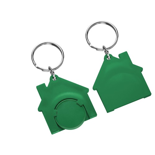 Porte-clés jeton1€ "Maison"