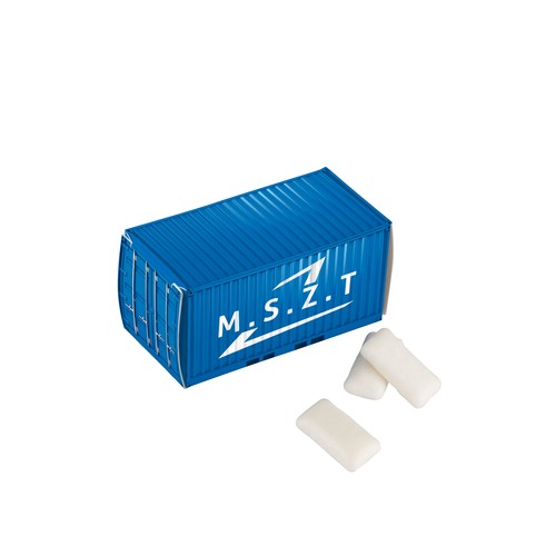 Container box filled with peppermint