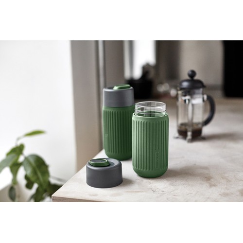 Bicchiere da viaggio Black+Blum in vetro 340ml