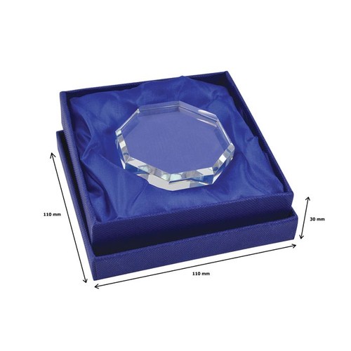 PAPER WEIGHT OCTAGONAL GLASS 60x60x12 PAPER WEIGHT OCTAGONAL GLASS 60x60x12