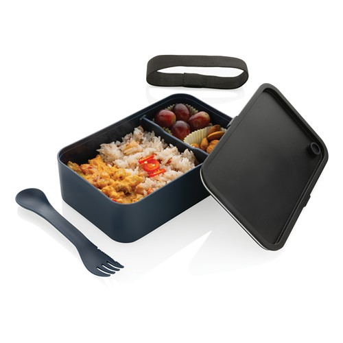 GRS recycled PP lunch box with spork GRS recycled PP lunch box with spork