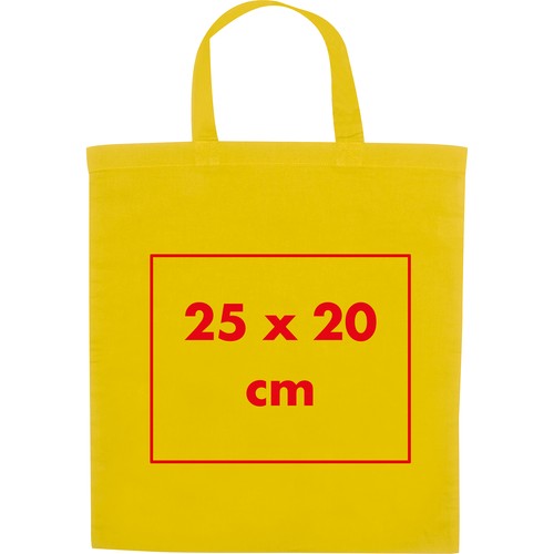 Bolsa de algodón con asas cortas