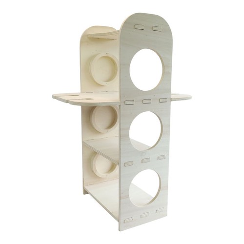 SUPPORT EN BOIS POUR BOUTEILLES ET TASSES IMP NON INCLUS