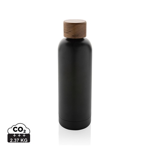 Bouteille iso en acier inoxydable recyclé certifiée RCS Wood Bouteille iso en acier inoxydable recyclé certifiée RCS Wood