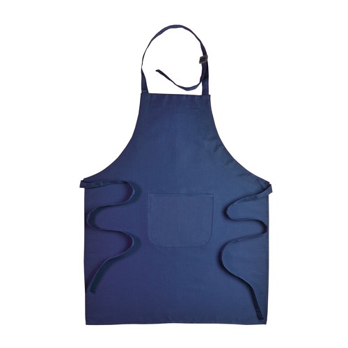30% cotton/70% polyester (180 g/m2) long cooking apron with front pocket and plastic buckl 30% cotton/70% polyester (180 g/m2) long cooking apron with front pocket and plastic buckl