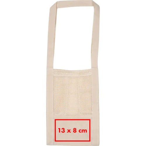 Cotton bag with crocheted part