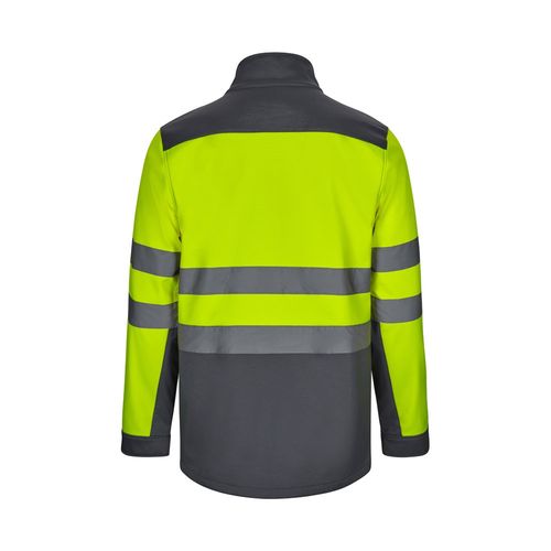 VL HESTIA LARGE. Two-tone soft shell jacket (280g/m²), with fleece lining and TPU membrane, in polyester (96%) and elastane (4%)