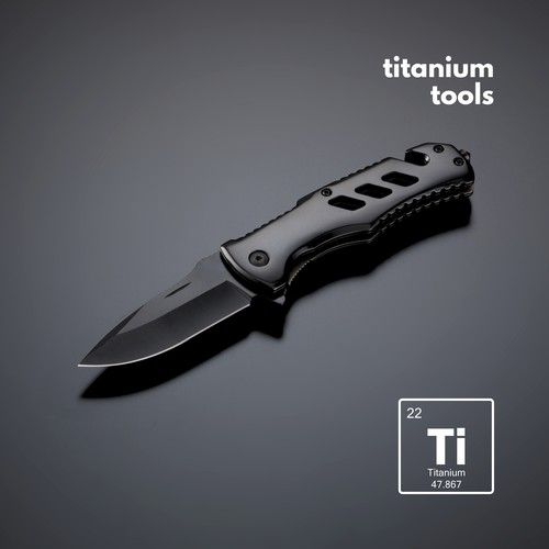 COLTELLO DI SOCCORSO IN ACCIAIO CON RIVESTIMENTO IN TITANIO OPTIMA MINI COLTELLO DI SOCCORSO IN ACCIAIO CON RIVESTIMENTO IN TITANIO OPTIMA MINI