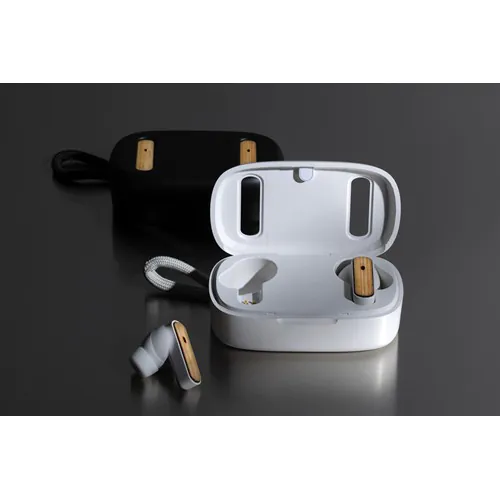 Auriculares TWS de plástico reciclado RCS y bambú Auriculares TWS de plástico reciclado RCS y bambú