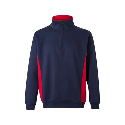 VL SVAROG. Sweat bicolore en éponge (260g/m²), en polyester (65%) et coton (35%)