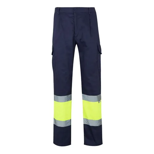 VL ATHENA. Pantaloni in twill bicolore, foderati, con diverse tasche, in cotone (20%) e poliestere (80%)