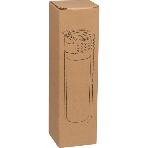 Double wall glass bottle, leakproof