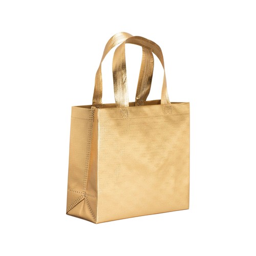 Sac shopper avec soufflet en non tissè laminé thermsoudé, anses courtes Sac shopper avec soufflet en non tissè laminé thermsoudé, anses courtes