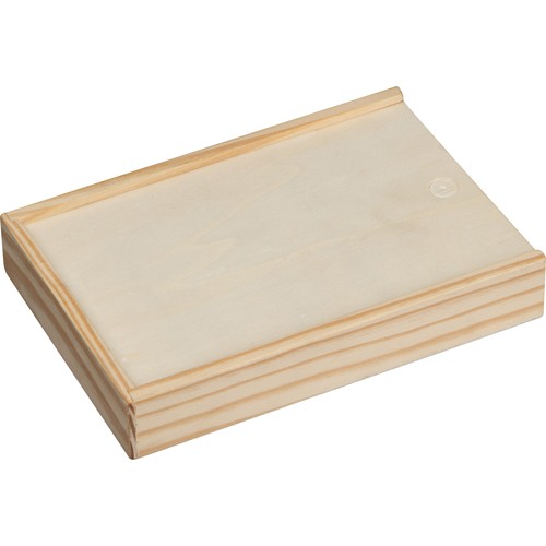 Playing cards in wooden box with dice