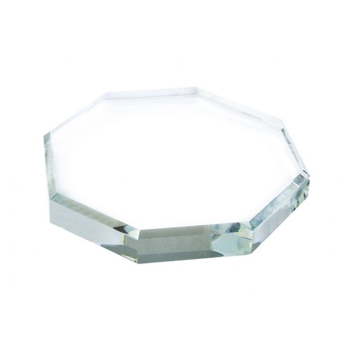 PAPER WEIGHT OCTAGONAL GLASS 80x80x19