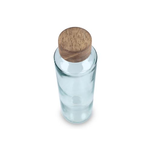 Bouteille d'eau en verre recyclé InSideOut ReuuZ avec bouchon en bois 650 ml Bouteille d'eau en verre recyclé InSideOut ReuuZ avec bouchon en bois 650 ml