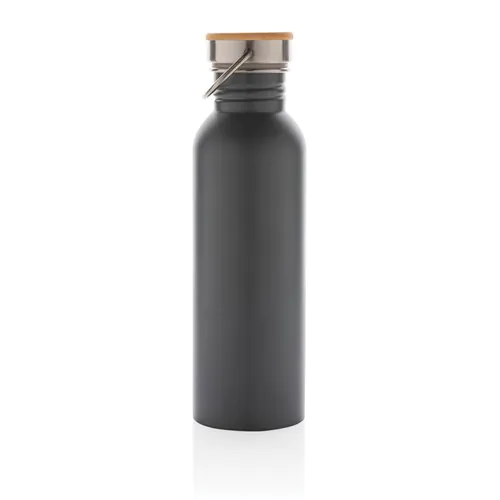 Bouteille en acier inoxydable avec couvercle en bambou Bouteille en acier inoxydable avec couvercle en bambou