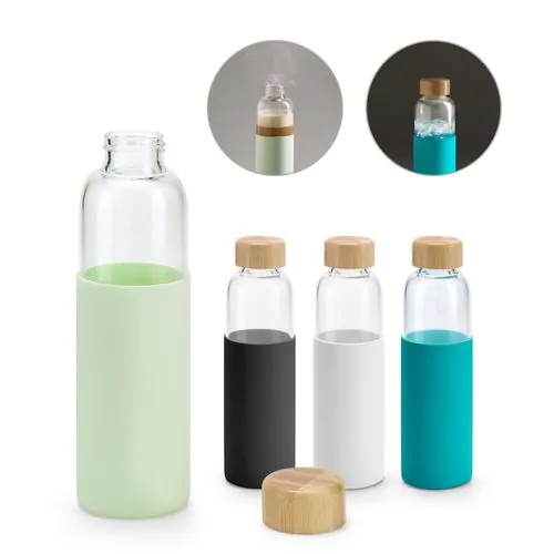 DAKAR. Bouteille 600mL en bambou et verre borosilicate DAKAR. Bouteille 600mL en bambou et verre borosilicate