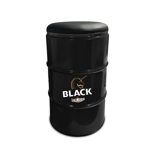 Barrel Seat Lidded Black