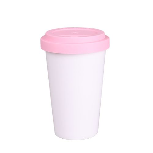 Beker Freedom Classic 280ml wit/roze Beker Freedom Classic 280ml wit/roze