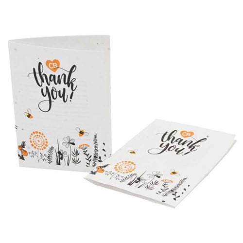 Seedpaper A6 - folded card - Herb-mixture, printing 4/0-c