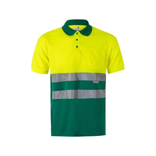 VL CUPID LARGE. Polo bicolore (160g/m²) à manches courtes, en polyester (100%)