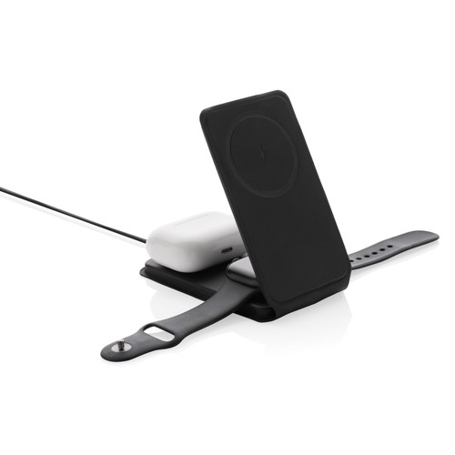 Chargeur magnétique 15W en PU recyclé RCS Swiss Peak Chargeur magnétique 15W en PU recyclé RCS Swiss Peak