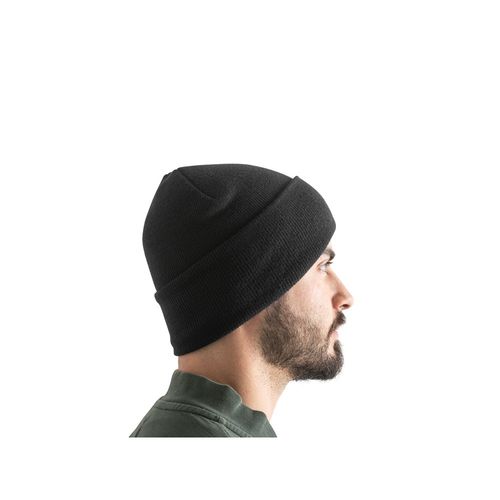 CARL. Recycled polyester (100% rPET) double-layered soft knit unisex beanie CARL. Recycled polyester (100% rPET) double-layered soft knit unisex beanie