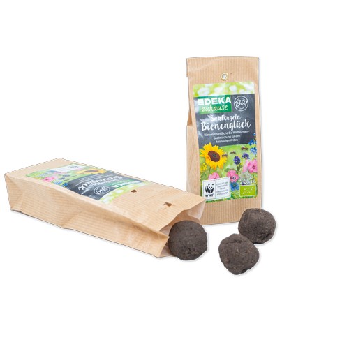 Kraft packet with 3 seed bombs (personalised) Kraft packet with 3 seed bombs (personalised)