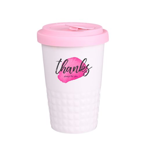 Tazza Freedom Excellence Lock 280ml bianco/rosa