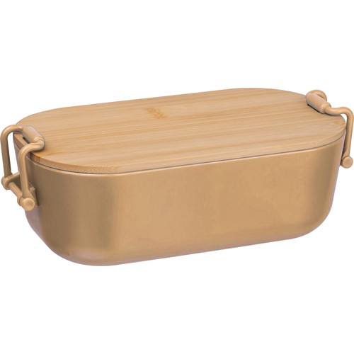 Lunchbox with bamboo lid and clamp closure. JAVIER Lunchbox with bamboo lid and clamp closure. JAVIER