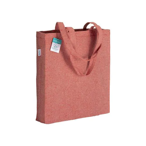 280g/m2 recycled cotton shopping bag, long handles and gussets 280g/m2 recycled cotton shopping bag, long handles and gussets
