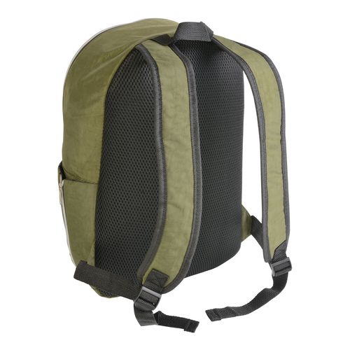 420D nylon 4-pocket backpack (two mesh side pockets with zipped closure). Straps