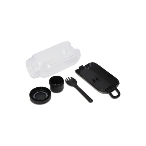 All-in-One Lunch Bowl Container with Sauce Compartment & Spoon-fork