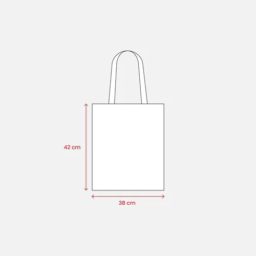 120 g/m2 recycled cotton shopper bag, long handles.