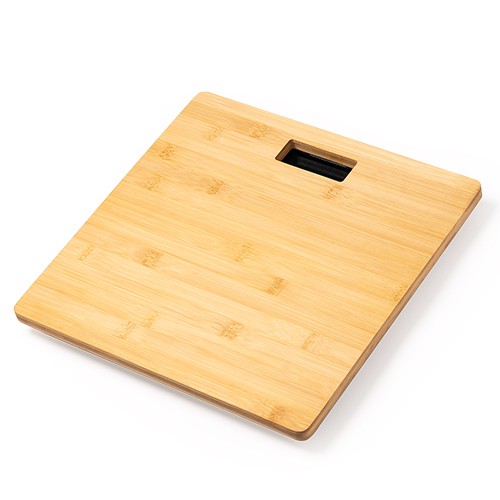 Bamboo scale with non-slip base. Digital display w Jandira