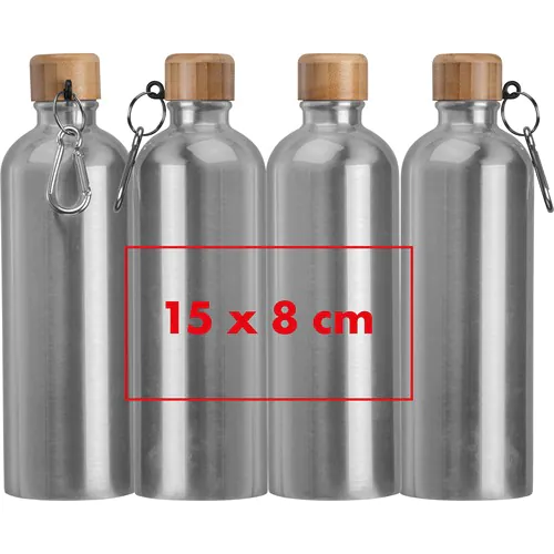 Drinkfles van rvs met karabijnhaak, 750 ml Drinkfles van rvs met karabijnhaak, 750 ml