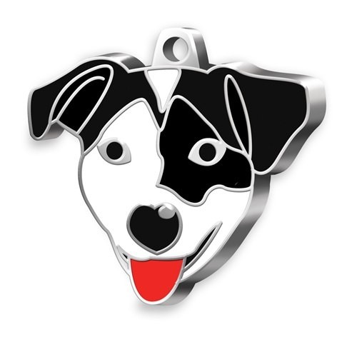 DOG TAG JACK RUSSELL BLACK-WHITE