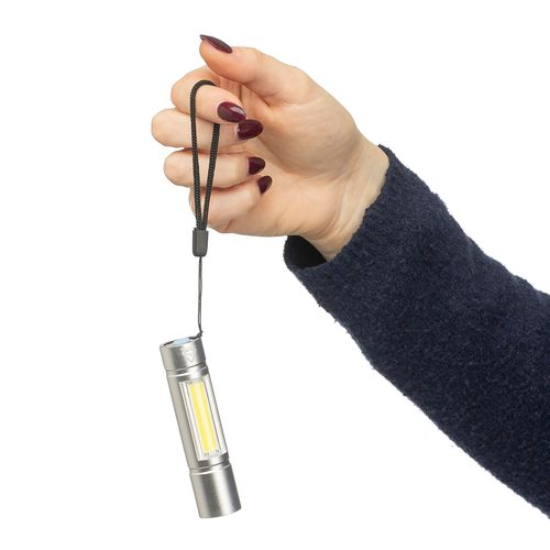 Lampe de poche COB en aluminium recyclé Sami Lampe de poche COB en aluminium recyclé Sami