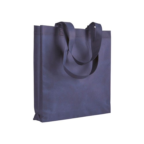 Shopper avec soufflet en TNT 80g/m2 thermosoudé, anses longues Shopper avec soufflet en TNT 80g/m2 thermosoudé, anses longues
