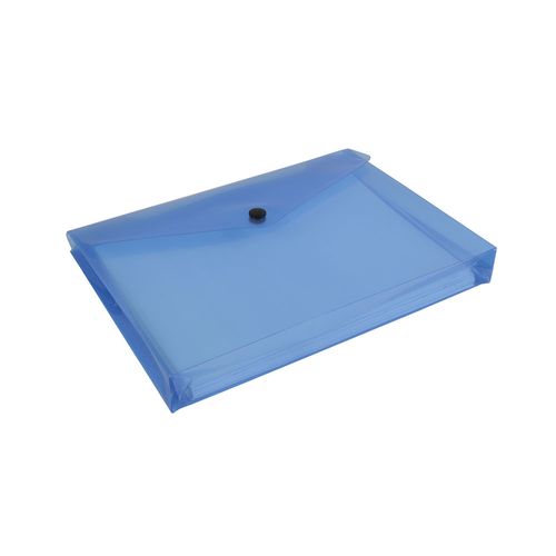 Busta portadocumenti in PP 150 con 1 tasca e chiusura a clip (A5), con soffietto