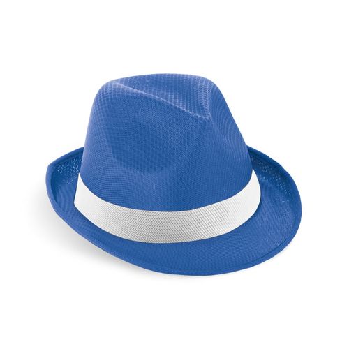 MANOLO POLI. Hoed van PP met wit polyester lint MANOLO POLI. Hoed van PP met wit polyester lint