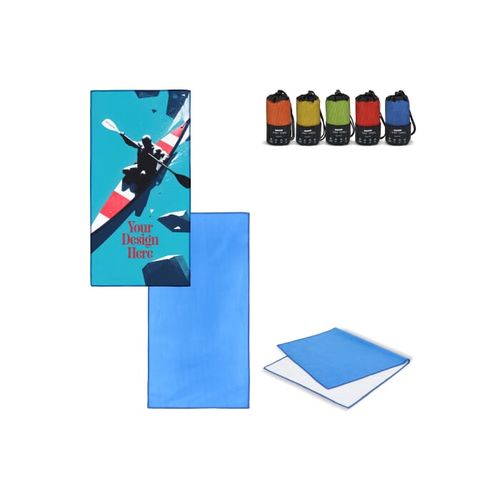 R-PET sneldrogende sport handdoek 40x80cm met etui (200g/m²) sublimatie